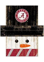 Alabama Crimson Tide Snowman Head Sign