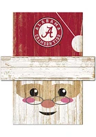 Alabama Crimson Tide Santa Head Sign