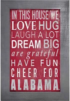 Alabama Crimson Tide In This House Picture Frame