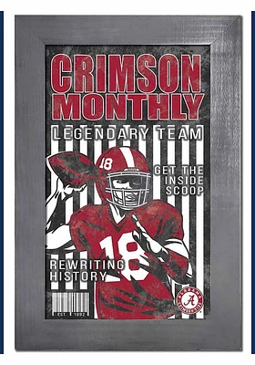 Alabama Crimson Tide 11x19 Framed Monthly Sign