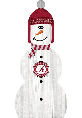 Alabama Crimson Tide Snowman Leaner Sign