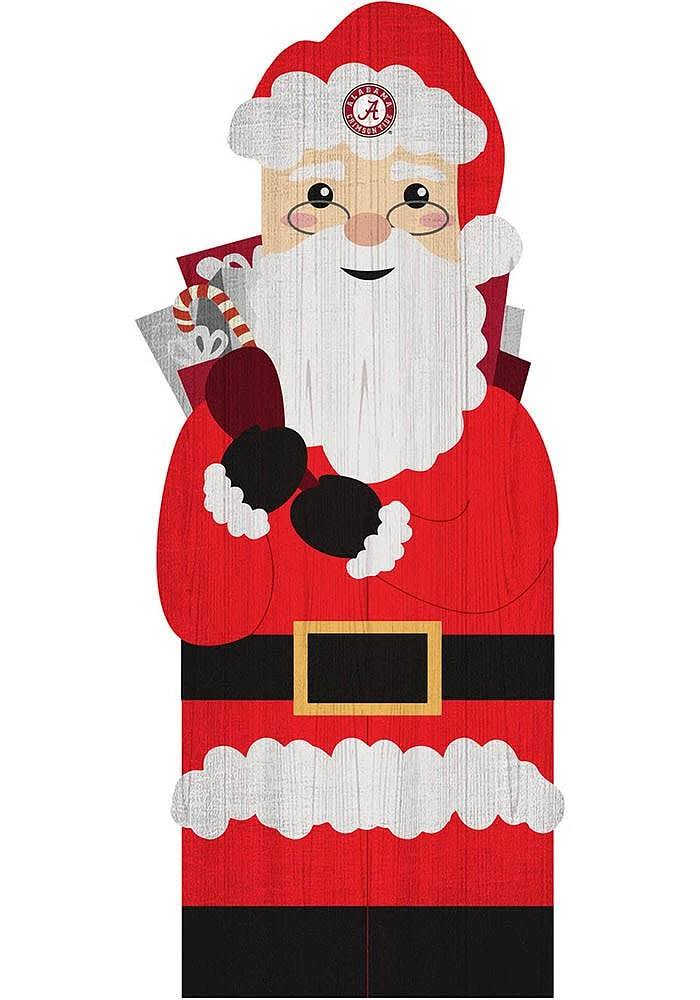 Alabama Crimson Tide 31 Inch Santa Leaner Sign