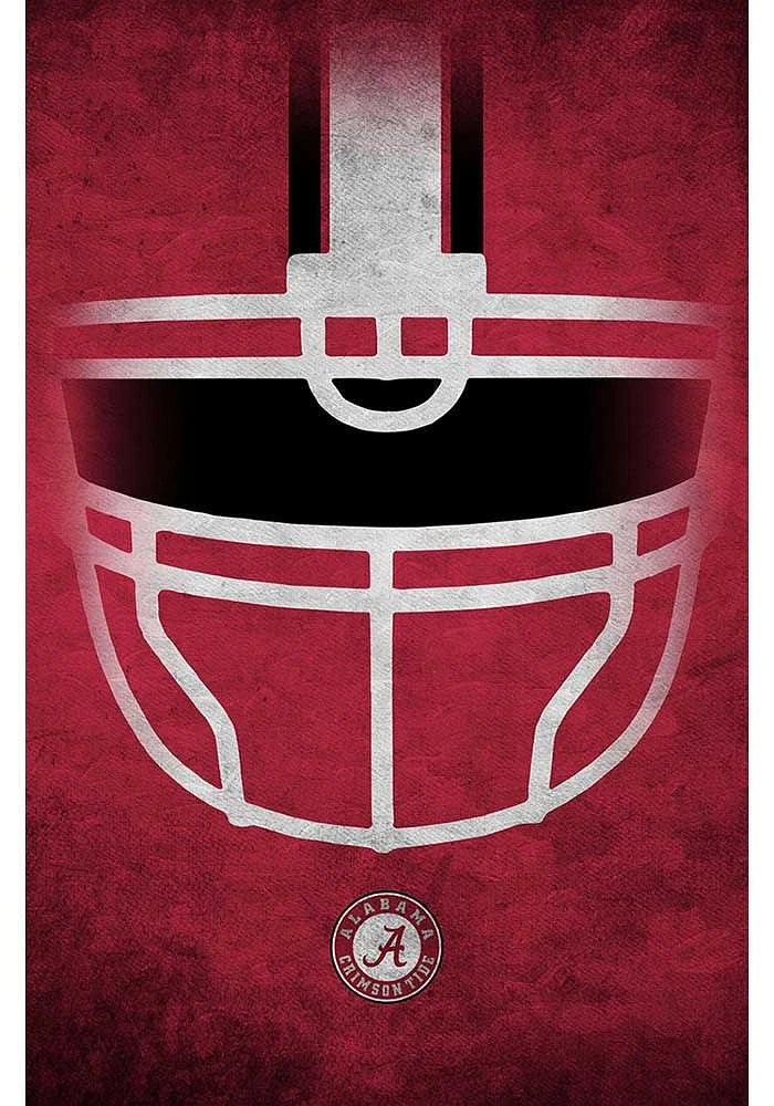 Alabama Crimson Tide Ghost Helmet 17x26 Sign