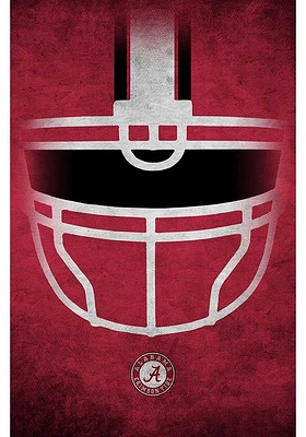 Alabama Crimson Tide Ghost Helmet 17x26 Sign