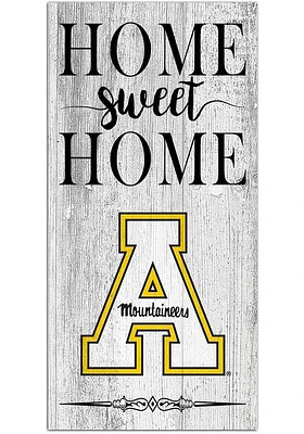 Appalachian State Mountaineers Home Sweet Home Whitewashed Sign