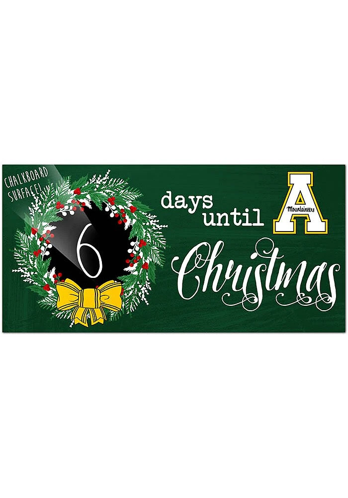 Appalachian State Mountaineers Chalk Christmas Countdown Sign