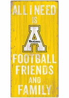 Appalachian State Mountaineers Football Friends and Family Sign - Black