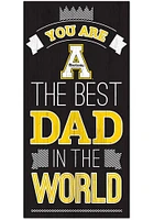 Appalachian State Mountaineers Best Dad in the World Sign - Black