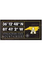 Appalachian State Mountaineers Horizontal Coordinate Sign