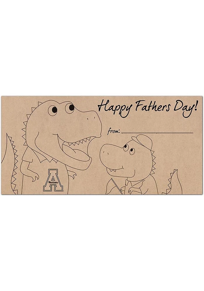 Appalachian State Mountaineers Fathers Day Coloring Sign - Black