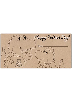 Appalachian State Mountaineers Fathers Day Coloring Sign - Black