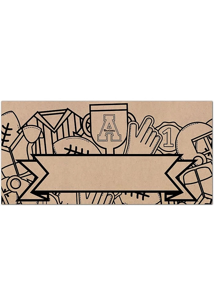 Appalachian State Mountaineers Banner Coloring Sign