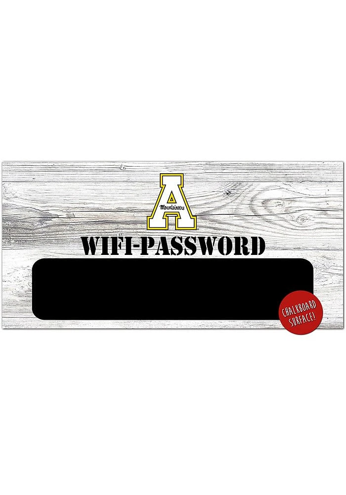 Appalachian State Mountaineers Wifi Password 6x12 Sign