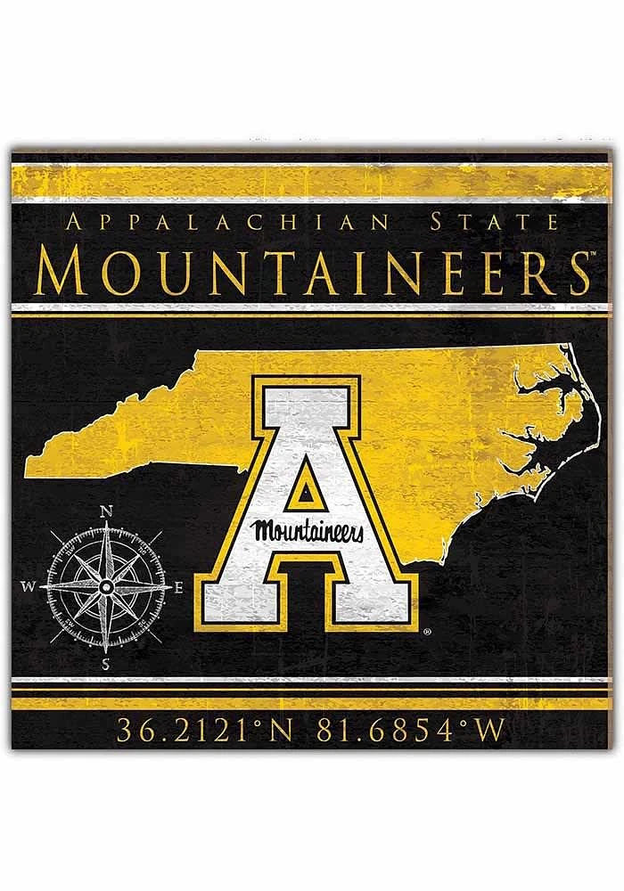 Appalachian State Mountaineers Coordinates Sign