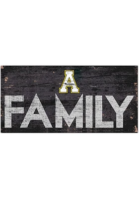 Appalachian State Mountaineers Family 6x12 Sign - Black
