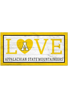 Appalachian State Mountaineers Love 6x12 Sign