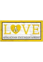 Appalachian State Mountaineers Love 6x12 Sign