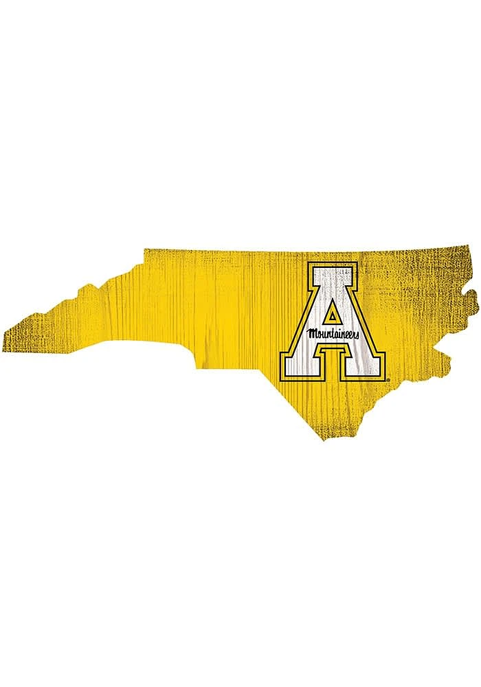 Appalachian State Mountaineers State Cutout Sign