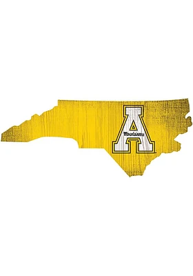 Appalachian State Mountaineers State Cutout Sign