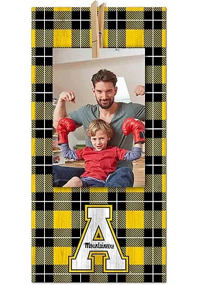 Appalachian State Mountaineers Plaid Clothespin Sign