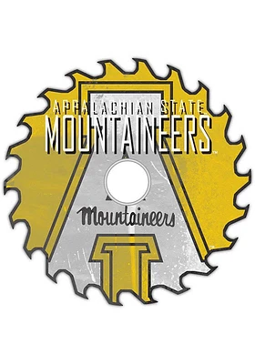 Appalachian State Mountaineers Rust Circular Saw Sign