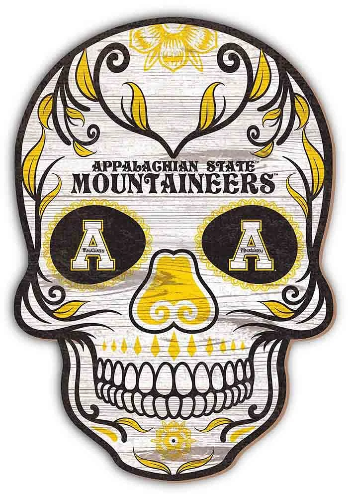 Appalachian State Mountaineers 12 Inch Sugar Skull Sign