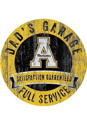 Appalachian State Mountaineers Dads Garage Sign - Black