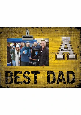 Appalachian State Mountaineers Best Dad Clip Picture Frame - Black