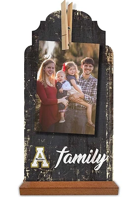 Appalachian State Mountaineers Family Clothespin Sign - Black