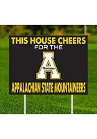 Appalachian State Mountaineers This House Cheers For Yard Sign - Black