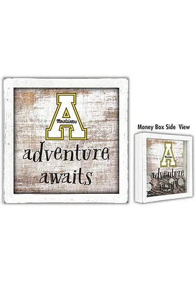 Appalachian State Mountaineers Adventure Awaits Box Sign
