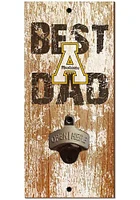 Appalachian State Mountaineers Best Dad Bottle Opener Sign - Black