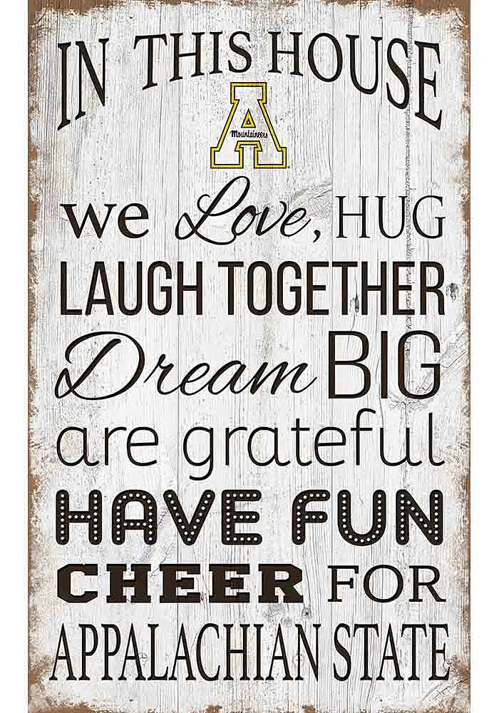 Appalachian State Mountaineers In This House 11x19 Sign