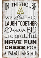 Appalachian State Mountaineers In This House 11x19 Sign