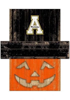 Appalachian State Mountaineers Pumpkin Head Sign