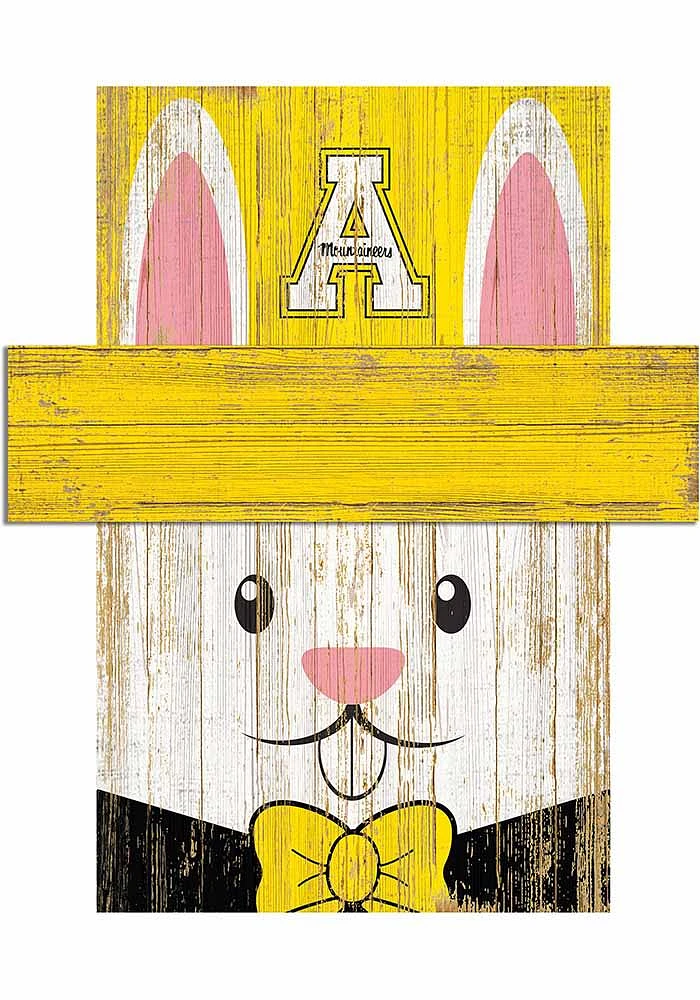 Appalachian State Mountaineers Easter Bunny Head Sign