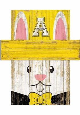 Appalachian State Mountaineers Easter Bunny Head Sign