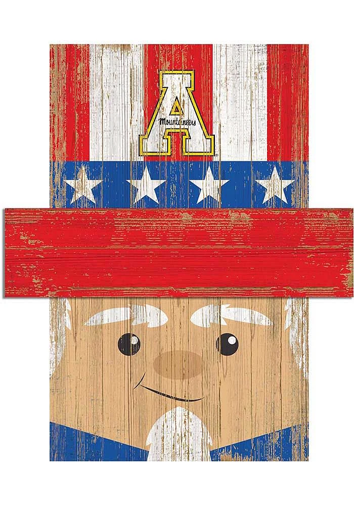 Appalachian State Mountaineers Patriotic Head Sign