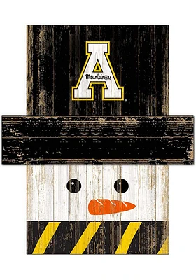 Appalachian State Mountaineers Snowman Head Sign
