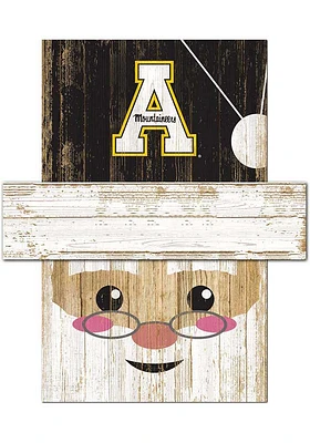 Appalachian State Mountaineers Santa Head Sign