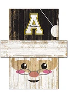 Appalachian State Mountaineers Santa Head Sign