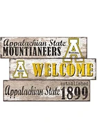 Appalachian State Mountaineers Welcome 3 Plank Sign