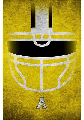 Appalachian State Mountaineers Ghost Helmet 17x26 Sign