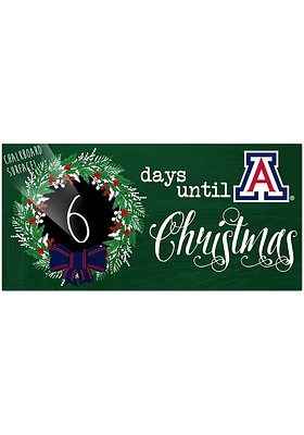 Arizona Wildcats Chalk Christmas Countdown Sign
