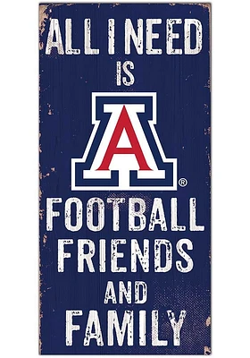 Arizona Wildcats Football Friends and Family Sign - Blue