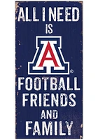 Arizona Wildcats Football Friends and Family Sign - Blue