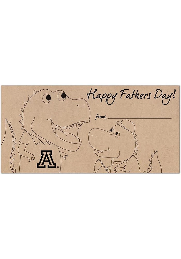 Arizona Wildcats Fathers Day Coloring Sign - Blue