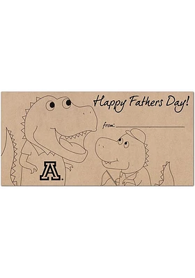 Arizona Wildcats Fathers Day Coloring Sign - Blue