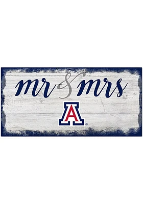 Arizona Wildcats Script Mr and Mrs Sign