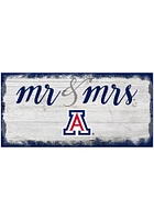Arizona Wildcats Script Mr and Mrs Sign